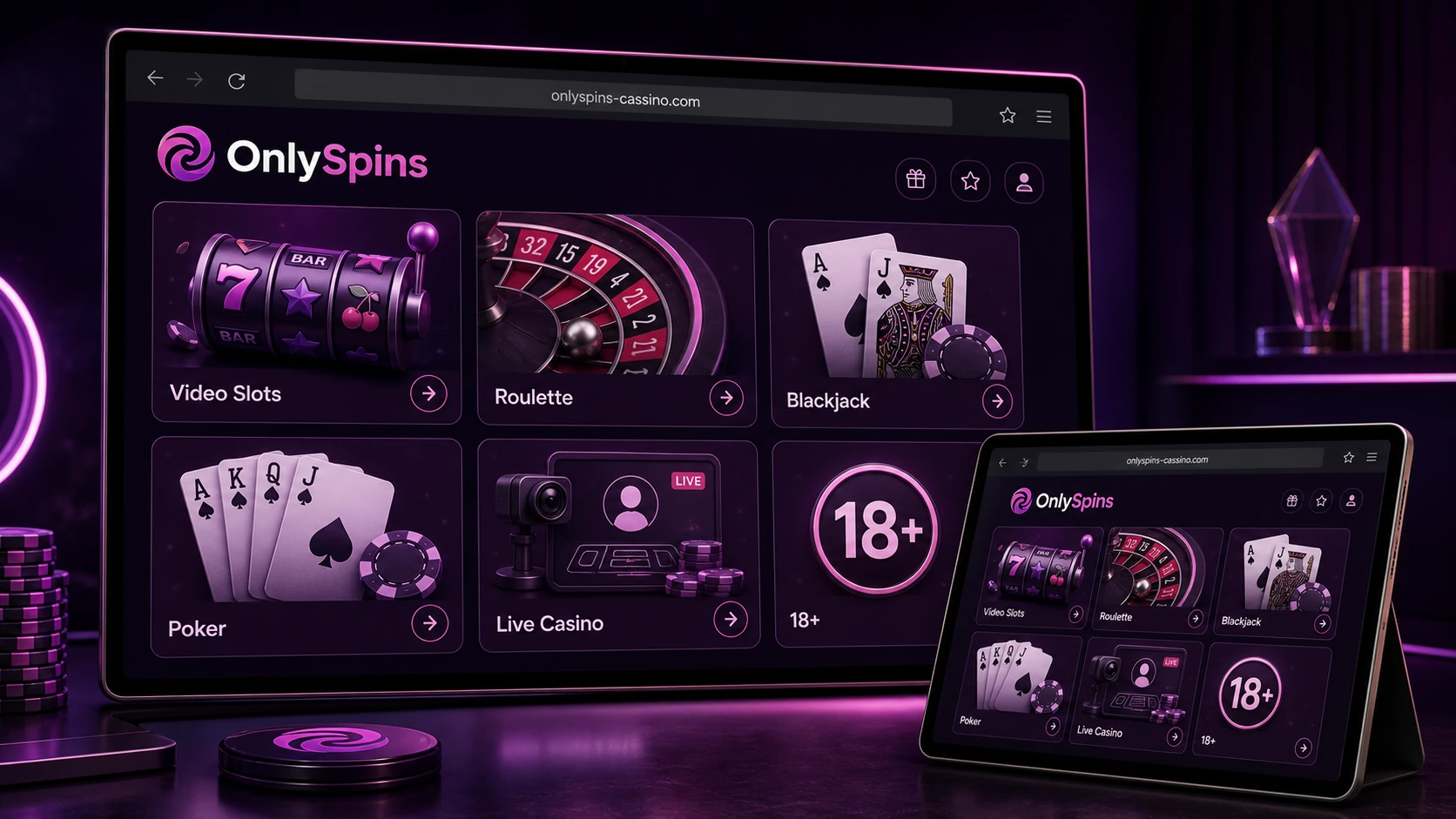 Spiele im OnlySpins Online Casino